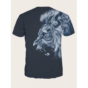 Men Lion Print Tee